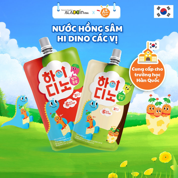 Nước Hồng Sâm Hi Dino Cho Bé 1 Tuổi Aram Farm, Sử Dụng Hồng Sâm 6 Năm Tuổi Giúp Bé Bổ Sung Đề Kháng, Không Chất Bảo Quản