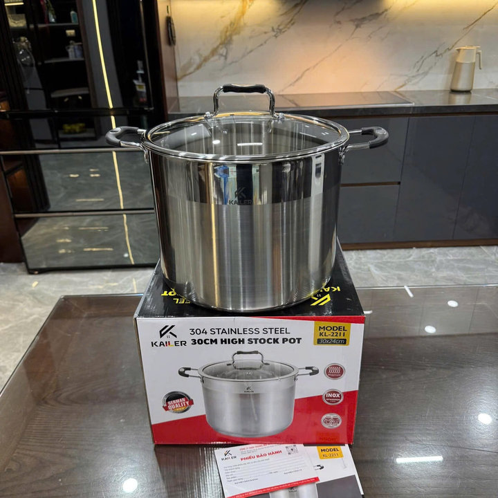 Alternative view of Nồi Luộc Gà Kailer Kl 21111 Size 30cm Nồi Inox 304 Dung Tích 16l Hàng 5 Đáy Bảo Hành 60 Tháng