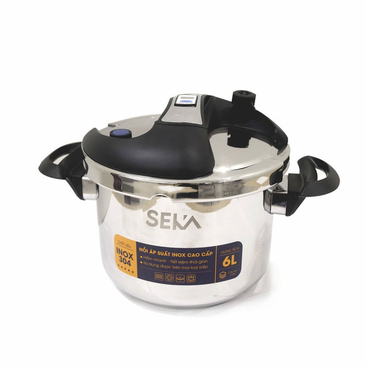 Alternative view of Nồi Áp Suất Inox 304 Seka Dùng Mọi Loại Bếp, Van Kép 3 Cấp An Toàn, Bảo Hành 24 Tháng + Tặng Kèm Vung Kính