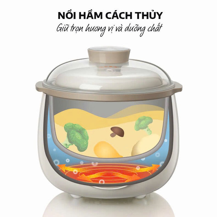 Alternative view of Nồi Nấu Cháo Chậm Nồi Chưng Yến Dung Tích 1 Lít Seka Công Nghệ Nhật - Bảo Hành 12 Tháng