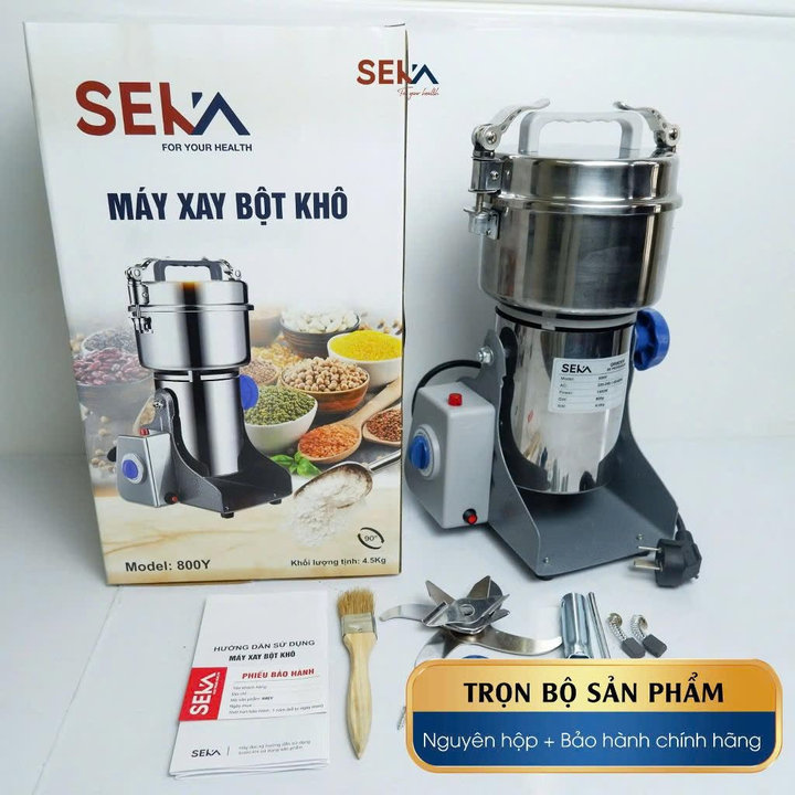 Máy Xay Bột Khô Đa Năng Seka Sk200 – Công Suất 3000w Xay Siêu Nhuyễn Mịn - Bảo Hành 12 Tháng