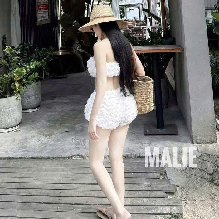 Alternative view of Set Bikini Cúp Ngực Gợn Sóng Quần Đùi Bí Sexy Đi Biển Đi Bơi Dễ Thương , Cá Tính