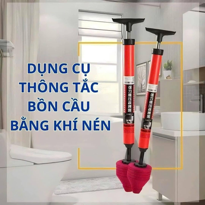 Dụng Cụ Thông Tắc Cống Bồn Cầu Bằng Khí Nén Cao Cấp