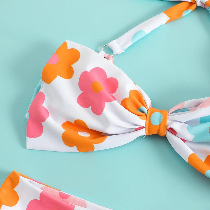 Alternative view of Set Bộ Đồ Bơi Bikini Cột Nơ 2 Mảnh Cho Bé Gái 1-5 Tuổi Từ 8-20.5kg Dành Cho Bé Gái