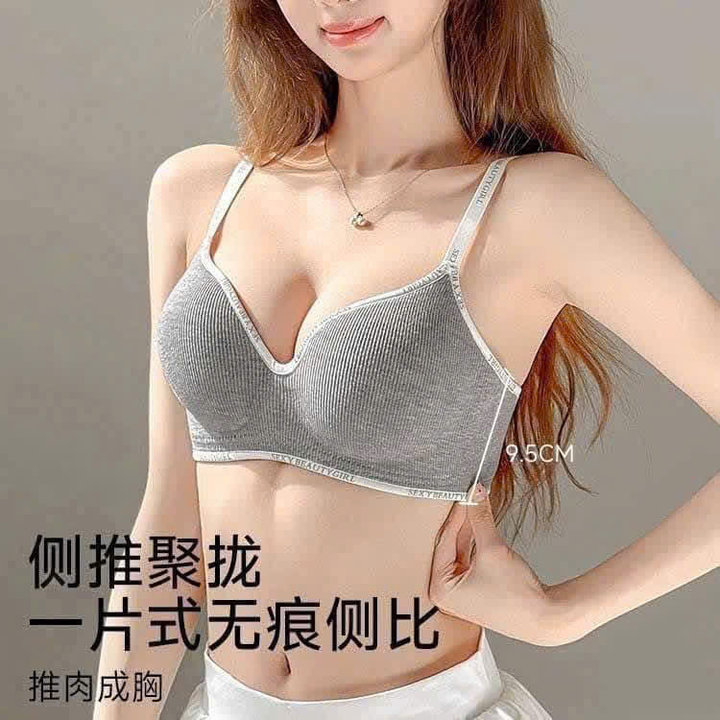 Áo Lót Cotton Trẻ Trung Nâng Ngực Đệm Dày Size M L Xl Dành Cho Nữ