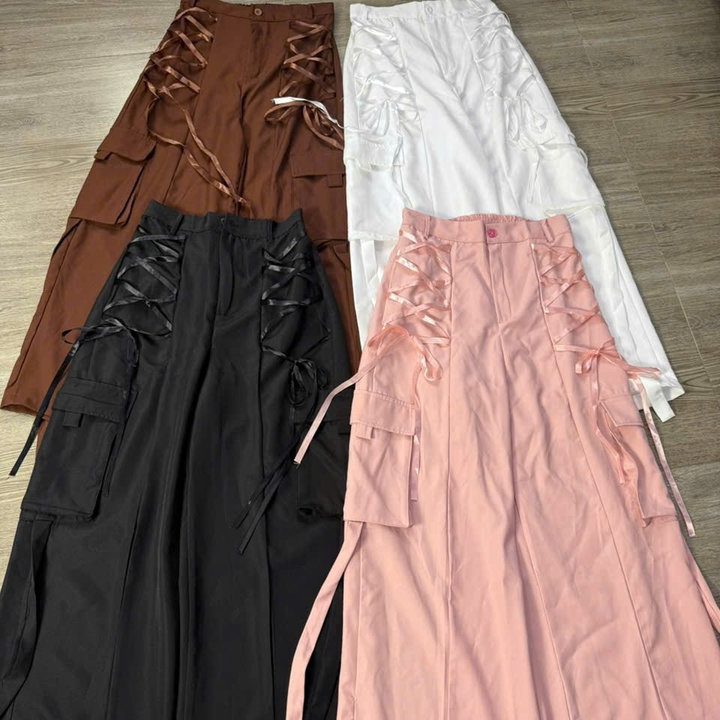 Alternative view of Quần Dài Ống Rộng Đính Ruy Băng Vải Tacta Mềm - Lê Phương Boutique