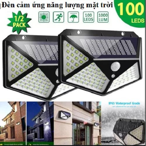 Đèn Cảm Biến Năng Lượng Mặt Trời 100 Bóng Led