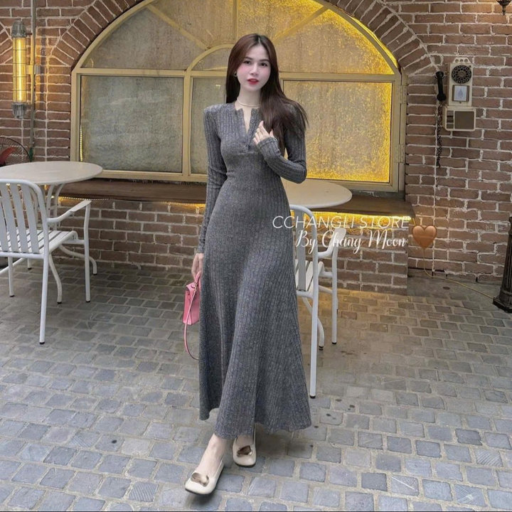 Đầm Thun Tăm Đũa Dáng Dài Bt78hf - Sam Store