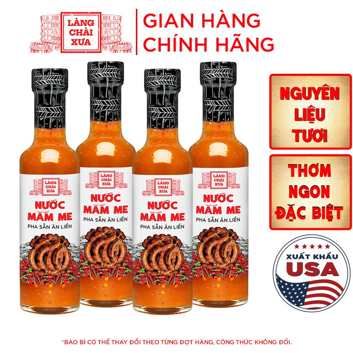 [combo 4 Chai] Nước Mắm Me Cao Cấp 300g - Làng Chai Xưa