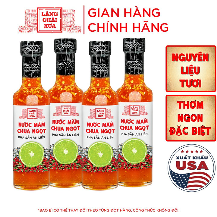 [combo 4 Chai] Nước Mắm Chua Ngọt Cao Cấp 300g - Làng Chài Xưa