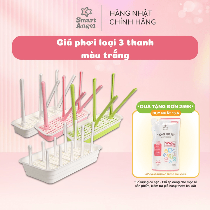(nội Địa Nhật) Khay Úp Bình Sữa Smartangel Kháng Khuẩn Và An Toàn Cho Bé