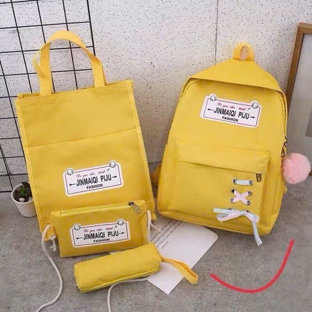 Set Balo 4 Món Piju Thắt Nơ Ts74kh-sam Store