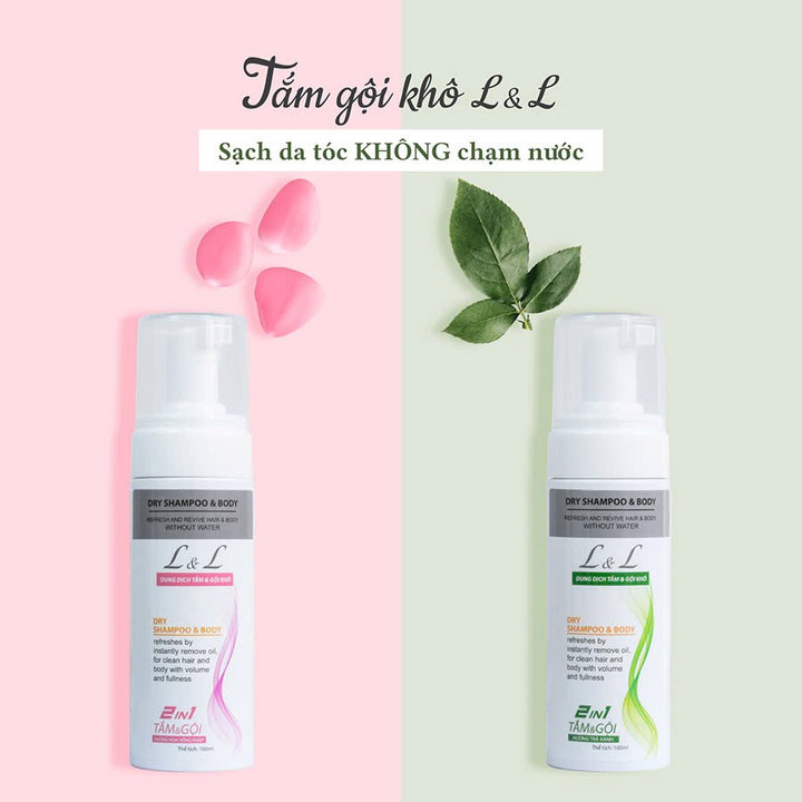 Alternative view of Combo 2 Dầu Gội Khô 2in1 Tắm & Gội Dạng Xịt Bọt Neoskin Hương Hoa Hồng + Trà Xanh