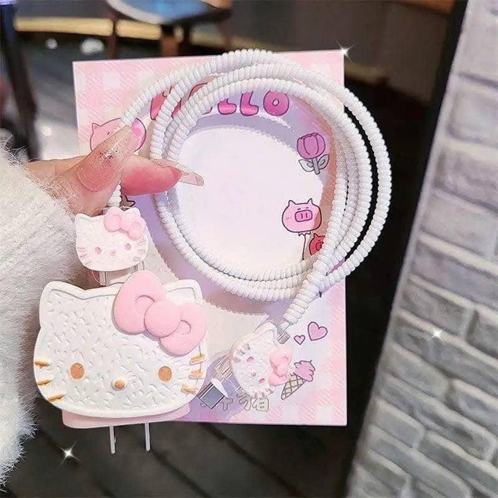 Bọc Bảo Vệ Sạc Điện Thoại Hello Kitty Siêu Dễ Thương