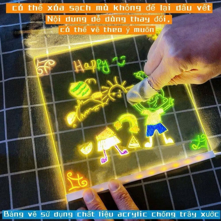 Alternative view of Bảng Vẽ Dạ Quang Kết Hợp Đèn Led Siêu Xinh