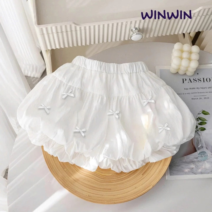 Alternative view of Quần Bí Bé Gái, Quần Sọt Bí Kate Hàn Đính Nơ Hotrend Dễ Thương Từ 12-45kg Dành Cho Bé Gái