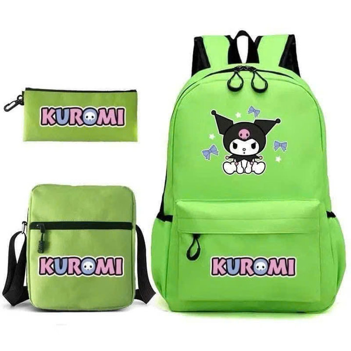 Set Balo 3 Món Đi Học Kuromi Siêu Hót Vừa A4 St91oi-nana House