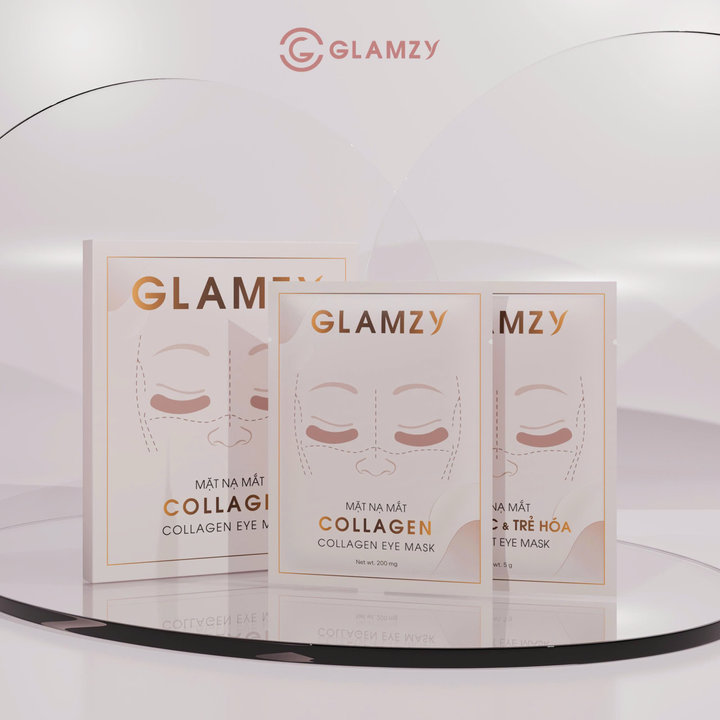 Mặt Nạ Mắt Collagen Glamzy - Săn Chắc, Trẻ Hóa, Làm Mờ Nếp Nhăn, Giảm Thâm Làm Sáng Da, Cấp Ẩm Sâu