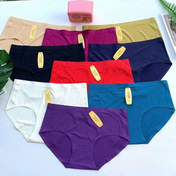 Quần Lót Nữ Không Đường May Cạp Cao Lưng Trơn Chất Thun Lạnh Mát, Co Giãn 4 Chiều, Nhiều Màu - Xim Phạm
