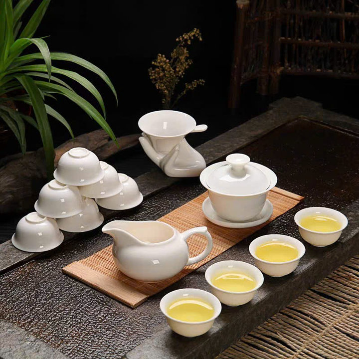 Bộ Ấm Chén Pha Trà Sứ Bạch Định, Đầy Đủ Chi Tiết - Sương Mai