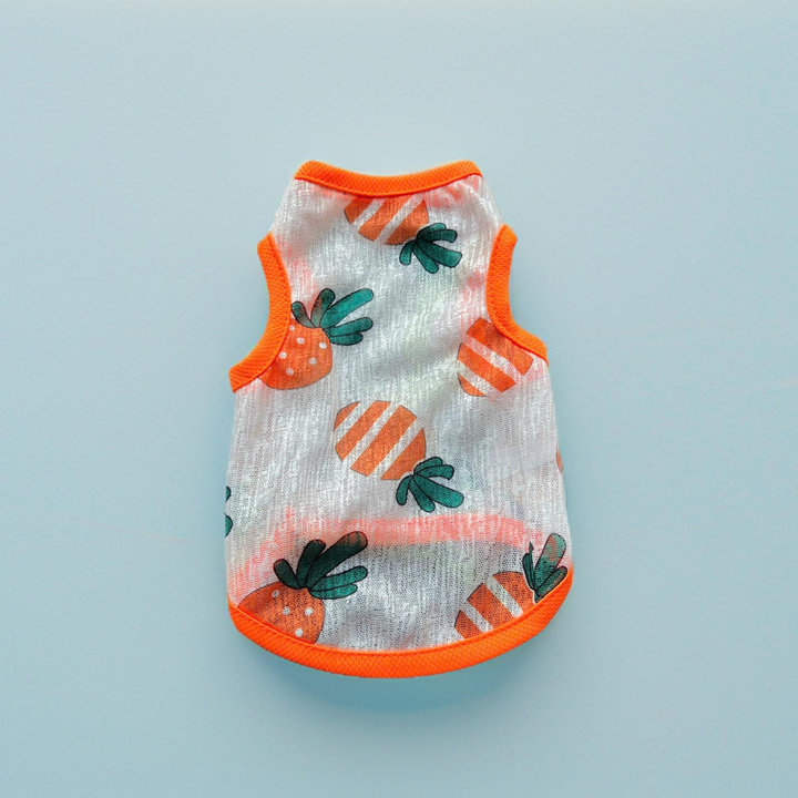 Áo Thun Ba Lỗ Hoạ Tiết Trái Cây Thông Hơi Siêu Cute Từ 1-7kg Dành Cho Thú Cưng Chó Mèo