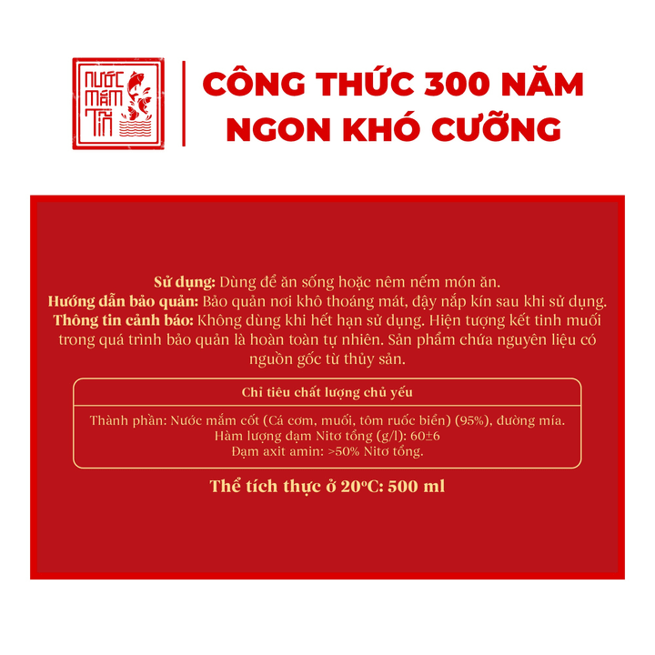Alternative view of 01 Bình Gốm Nước Mắm Tĩn Tôm Biển Truyền Thống 60n Đạm 500ml - Nước Mắm Tĩn