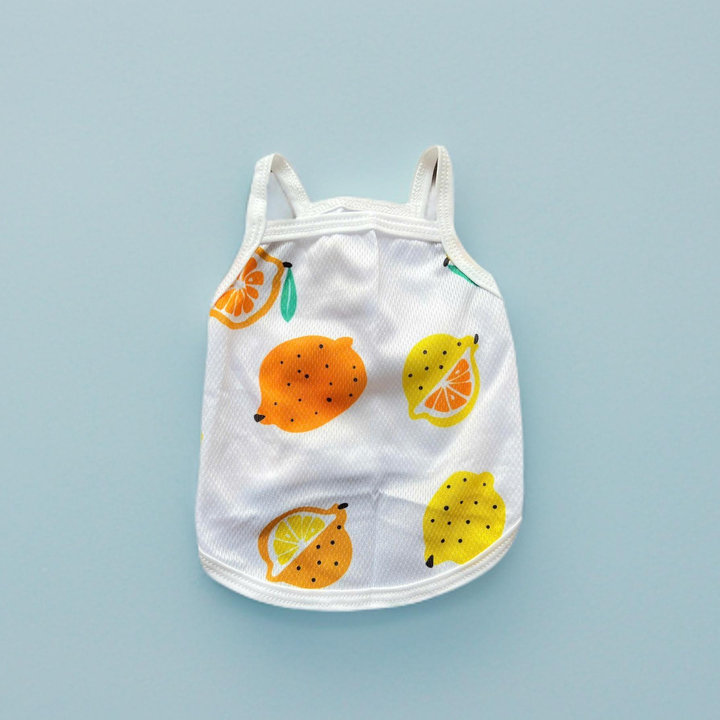 Áo Thun Hai Dây Trái Cây Thông Hơi Siêu Cute Từ 1-7.5kg Dành Cho Thú Cưng Chó Mèo