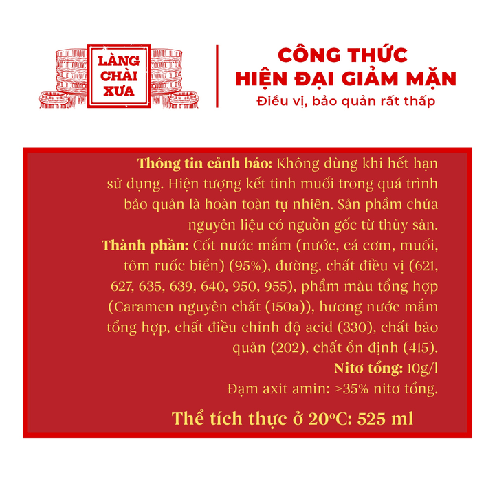 Alternative view of Nước Mắm Tôm Biển Hồng Ngọc Đại Dương 525ml - Làng Chài Xưa