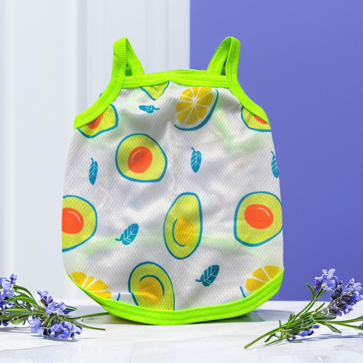 Áo Thun Hai Dây Quả Bơ Thông Hơi Siêu Cute Từ 1-7.5kg Dành Cho Thú Cưng Chó Mèo