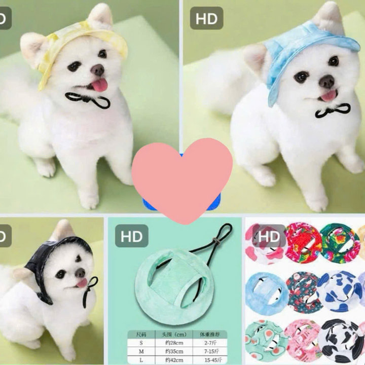 Mũ Tròn Dễ Thương Từ 1.5-6.5kg Dành Cho Thú Cưng Chó Mèo