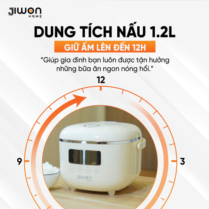 Alternative view of Lòng Nồi Inox Nồi Cơm Tách Đường Đa Năng Có Chức Năng Cơm Niêu Jiwon Dung Tích 1.2l Bảo Hành 24 Tháng