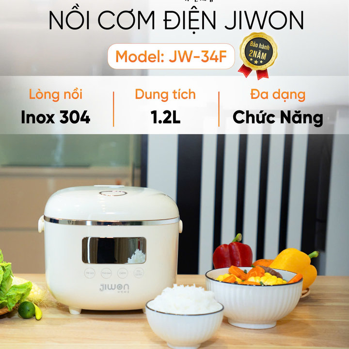 Lòng Nồi Inox Nồi Cơm Tách Đường Đa Năng Có Chức Năng Cơm Niêu Jiwon Dung Tích 1.2l Bảo Hành 24 Tháng