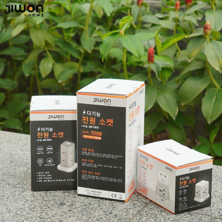 Alternative view of Ổ Cắm Điện Jiwon Tích Hợp Ổ Usb Và Type C Hình Tháp Đa Năng Công Suất 2500w Chống Giật