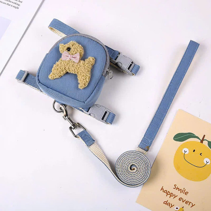 Dây Dắt Dây Xích Balo Cute Thú Cưng Dài 120cm Từ 0.5-3kg Dành Cho Thú Cưng Chó Mèo