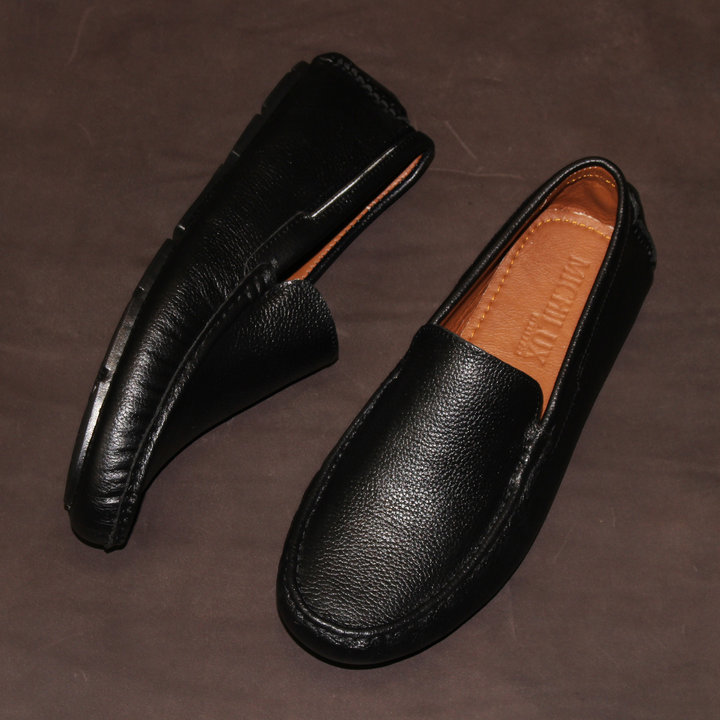 Giày Moca Nam Michilux Classic Moccasin Csms0 Da Bò Thật - Màu Đen