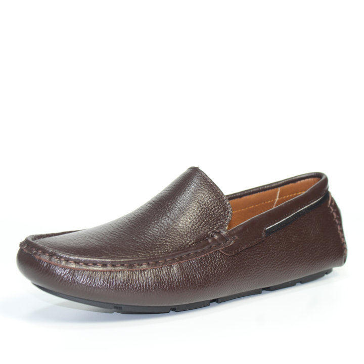 Alternative view of Giày Moca Nam Michilux Classic Moccasin Csms0 Da Bò Thật - Màu Nâu Sẫm