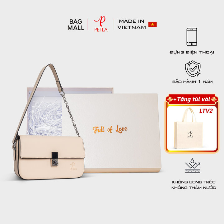Bộ Quà Tặng Túi Xách Nữ Thời Trang Petla Ln15 + Hộp Đựng Và Túi Vải