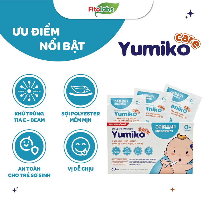 Alternative view of Gạc Vệ Sinh Răng Miệng Yumiko Care 30 Gói