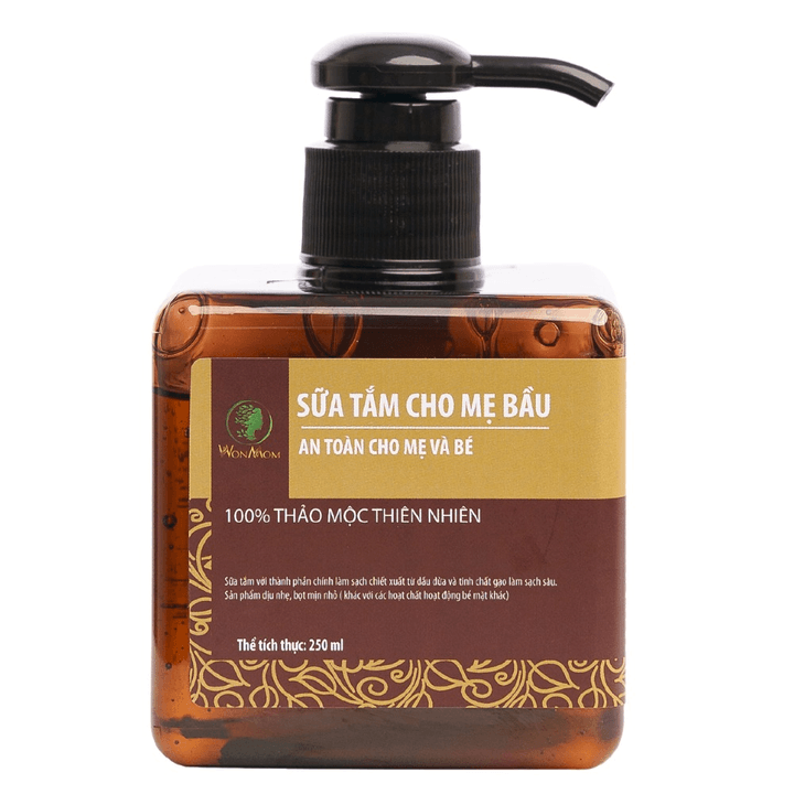 Sữa Tắm Hữu Cơ Cho Mẹ Dưỡng Da Trắng Mịn, Ngừa Mụn Viêm 250ml - Wonmom