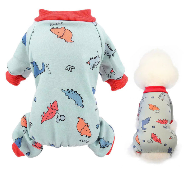 Áo Thun Nỉ Hoạ Tiết Khủng Long Cute Từ 1-4.5kg Dành Cho Thú Cưng Chó Mèo