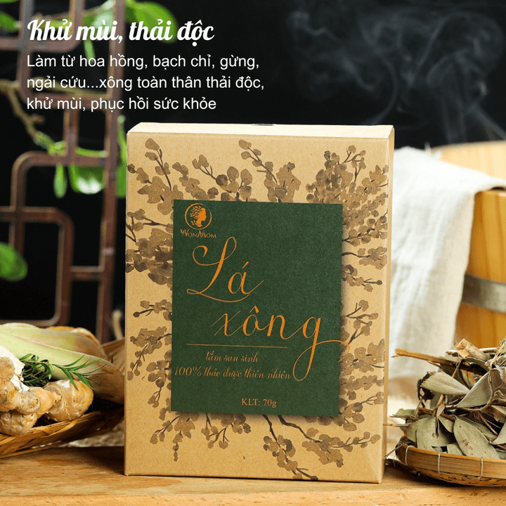 Alternative view of Combo 2 Hộp Lá Xông Thảo Dược Toàn Thân Hỗ Trợ Giảm Cân, Lưu Thông Khí Huyết Sau Sinh Wonmom