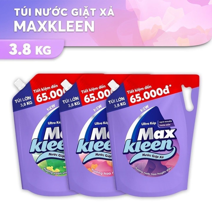 Nước Giặt Xả Sạch Khuẩn Maxkleen 3,8kg-maxkleen