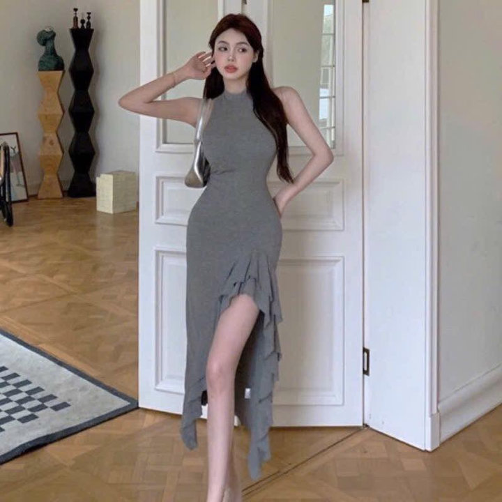 Alternative view of Đầm Thun Ôm Body Tăm Lạnh Sát Nách Xẻ Tà Tb66yg-nana House