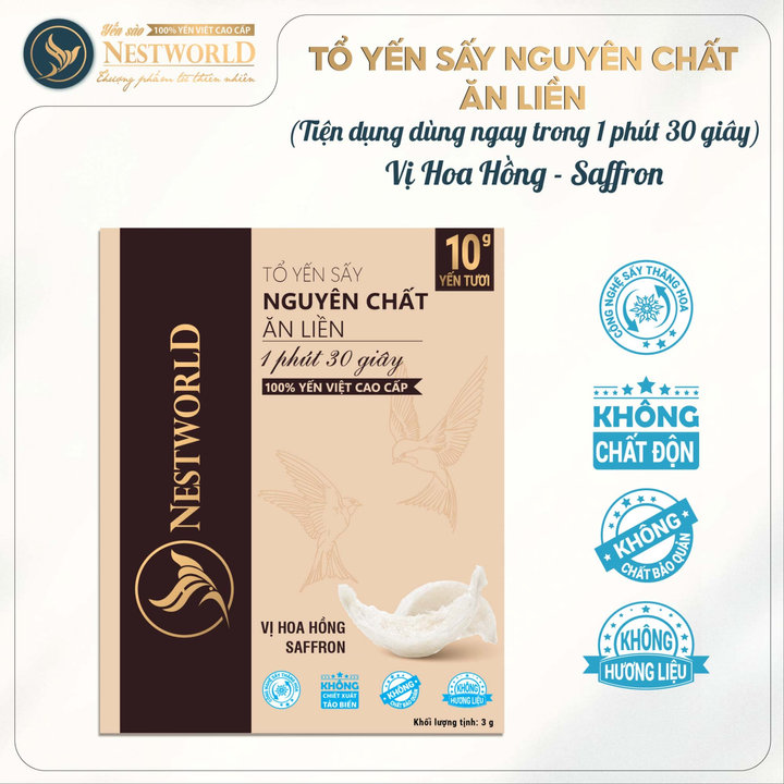 Alternative view of [hộp 1 Thanh Yến] Tổ Yến Sấy Nguyên Chất Ăn Liền Nestworld