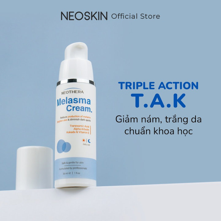 Combo 2 Kem Giảm Nám Trắng Da Chuẩn Khoa Học Triple Action T.a.k Hiệu Quả Chỉ Sau 7 Ngày Neothera 30ml (chai)