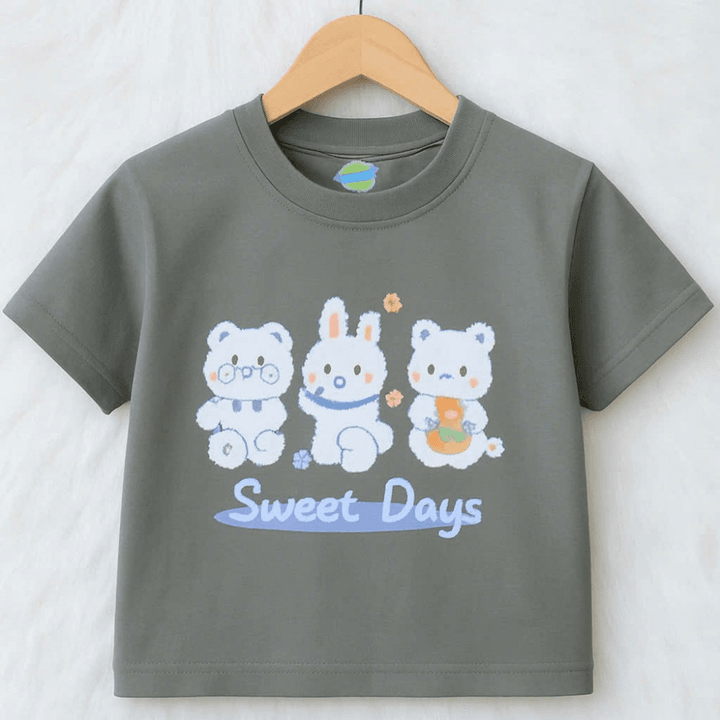 [hcm] Áo Thun Tay Lỡ Unisex Dành Cho Bé Từ 3 Tuổi Đến 5 Tuổi Xuất Dư