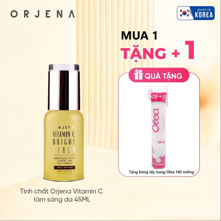 [ Tặng Bông Tẩy Trang ] Tinh Chất Vitamin C Làm Sáng Da 45ml Orjena