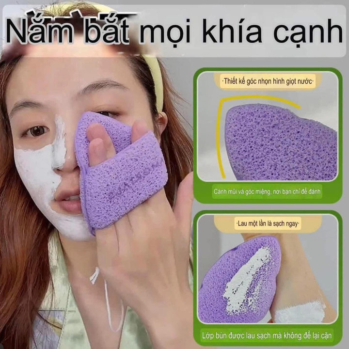 Miếng Mút Rửa Mặt Bọt Biển ( Sét 3 Miếng )