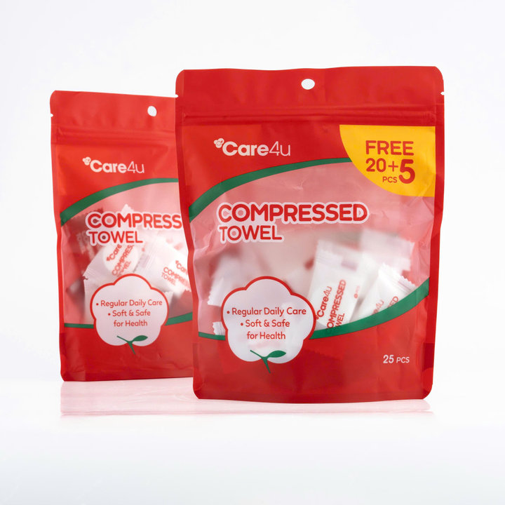 Combo Mua 2 Tặng 1 Gói Khăn Nén Care4u 25 Viên 20 X 20 Cm