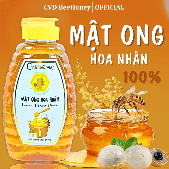 Mật Ong Hoa Nhãn 500g - Cvdbeehoney